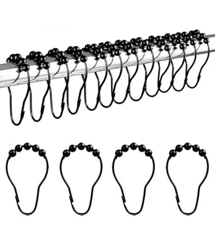 QUCUMER 20 Pcs Anneaux à Œillets De Rideau Oeillets Rideaux à Clipser 40 Mm En Plastique Rideaux Clipsables Anneaux Pour Tringle à Rideaux Pour Chambre Douche Vestiaire, Brun
