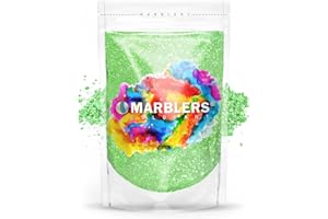 MARBLERS Mica Powder Colourant [Lime Pearl] 3oz (85g) | Cosmetic Grade | Epoxy Resin Pigment | Dye | Non-Toxic, Vegan, Cruelty-Free | Nail Art | Slime, Bath Bomb, Candle & Soap Making