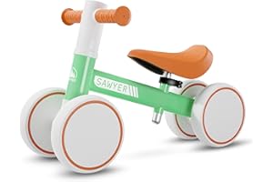 Sawyer Bikes - Correpasillos Bebe con Sillín Ajustable - Juguete Niños 1 Año (Retro V2)