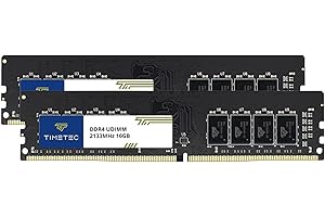 ‎TIMETEC Timetec 32GB KIT (2x16GB) DDR4 2133MHz PC4-17000 Non-ECC Unbuffered 1.2V CL15 2Rx8 Dual Rank 288 Pin UDIMM Desktop PC Computerspeicher RAM Modul Upgrade (32GB KIT(2x16GB))