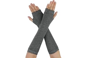 Allegra K Unisex Classic Fashion Stretch Fingerless Arm Warmers Oversleeve Gloves