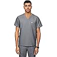 FIGS Chisec Scrub Top for Men – 3 Pockets, Tailored Fit, Squared V-Neck, 4-Way Stretch, Moisture-Wicking Men's Scrubs