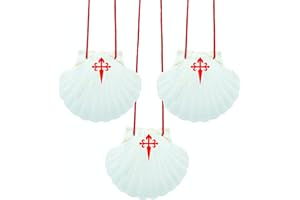 ‎FINOLY Finoly Jakobsweg Jakobsmuschel | Jakobsmuschel Pilgermuschel | Jakobsweg Ausrüstung | Pilgern Ausrüstung | Jakobsweg Geschenk | Pilgermuschel für Jakobsweg | Camino de Santiago | Pilgerpass (3)