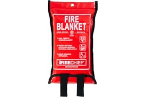 Firechief SVB1/K40 Kitemarked Budget Fire Blanket | Small Fire Blanket (1m x 1m) | Suited For Use Around The Home (Kitchen, Office, Garage)
