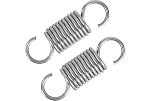 GUNGY Molle a Trazione 60mm Molla di Trazione Doppio Gancio in Acciaio Inossidabile Diametro Filo 2,5mm Diametro Esterno 20mm Tiro 14kg 2 Pezzi