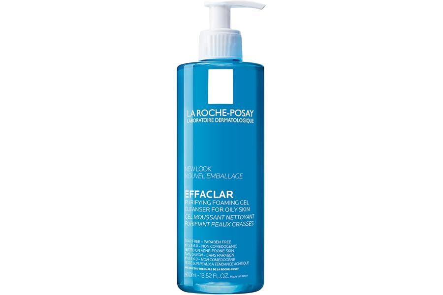 La Roche Posay - Gel Limpiador, Para Pieles Grasas con Tendencia Acneica, Purificante, Anti-Impurezas, Limpia Suavemente y Ca