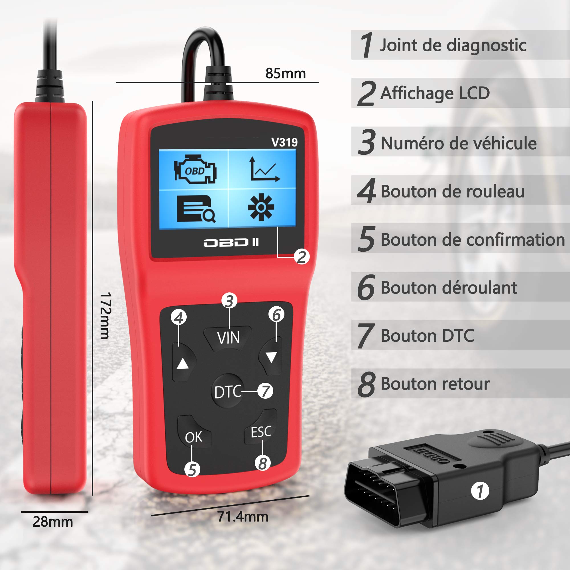 Lecteur De Code Défaut Diag Obd2 Norauto