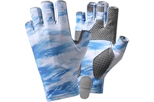 Valicaer Rękawice wędkarskie, rękawiczki bez palców, rękawice chroniące przed promieniowaniem UV, oddychające sportowe rękawice żeglarskie, outdoorowe, sportowe rękawice wędkarskie dla mężczyzn