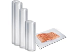 ‎CASO CASO Profi- Vakuumfolien Set 3 / Folienbeutel: 50x 16x23cm, Folienrolle: 2x 20x600cm, 1x 28x600cm, 2x 30x600cm 150µm, für Vakuumierer, BPA-frei, sehr stark, reißfest, kochfest