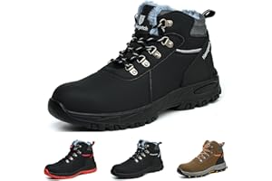 Gainsera Safety Boots Men Women Lightweight Work Boots with Steel Toe Breathable Safety Shoes Trainers Puncture Proof Comfy Work Shoes