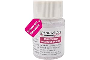 ‎SNOWGLOBE FOR YOU - DO IT YOURSELF Fertigmischung mit Wasserklar und Schnee | für Bastelset DIY Schneekugel Do it Yourself | 15 ml Inhalt | 40120