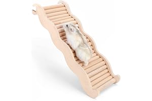 Niteangel Hamster Klettern Spielzeug Holz Leiter Brücke Hamster Rennmaus Mäuse und kleine Tiere (L)