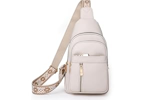 I IHAYNER Small Sling Bag for Women Vegan Leather Fanny Pack Crossbody Bag for Women Fashion Wasit Pack for Travel Chest Bag White