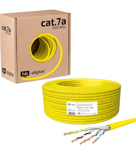Matassa Cavo Di Rete FTP CAT 7 305 MT - Bobina LAN Ethernet Per Internet ADSL, Modem, Router, CCA - 6