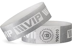 linie zwo ®, Confezione da 100 Braccialetti di identificazione 19 x 254 mm - VIP, Argento