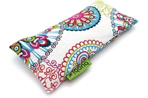 BUABI Saco térmico semillas Bebé (20x10cm). Calentar al microondas, Aroma suave a Lavanda. Saquito pequeño con funda lavable extraíble. Almohada Cojín para colicos y dolores de lactante (Mandalas)