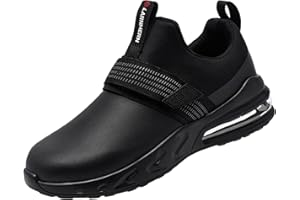 LARNMERN Zapatos de Trabajo para sanidad y hostalería certificadas Zapatillas Cocina Calzado Antideslizante SRC Zapatos Impermeable Chef sin Puntera