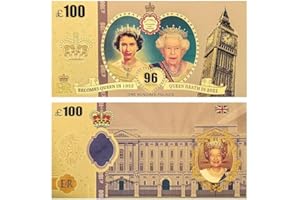 YIQILAFADA Queen Elizabeth II Gold Bill, Gold 100 Notes UK Royal