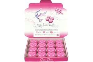 SPOTLESS LEOPARD Snow Pixie Wax Melts: 16 x 5g Heart Shaped Wax Melts Scented in a Presentation Gift Box, Vegan & Pet Friendly, Cruelty Free, aka Ice Fairy