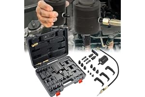 Aisny Estrattore, 24 Pezzi Estrattore per Iniettori Pneumatici Estrattore per Iniettori Diesel Set Rimozione degli Iniettori Diesel A Risparmio Manodopera per Motori Diesel Estrattore con Adattatori