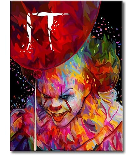 WANGMAOMAO Malen Nach Zahlen Kit – Horror Nonne 16x20 Zoll Leinwand Für Erwachsene & Kinder