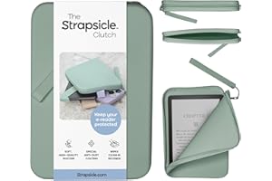 Strapsicle Embrague de Silicona para Kindle y lectores electrónicos, Bolsa Multiusos para teléfono, Cartera y Llaves, se Adapta a Kindles, Kobos, Nook, 6.8 Pulgadas, Paperwhite, iPad Mini 6,