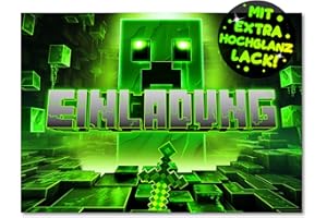 ‎VULAVA 12x Gaming EINLADUNGSKARTEN KINDERGEBURTSTAG Junge Mädchen - die Gamer PARTY Karten sind die Gamer EINLADUNG für Jungen Mädchen Kinder GEBURTSTAG Einladung VIDEOSPIEL Game-Controller SPIELEABEND