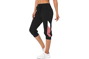 Marvmys Pantaloni 3/4 da Donna in Cotone Sportivi Ladies Estivi Pantaloncini Casual Yoga Fitness Larghi Trekking Running Shorts S-XXL