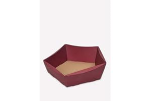 WEINKARTON24.COM 10 Stück"Präsentkorb Royal bordeaux" - 5eckiger Geschenkkorb aus Wellpappe