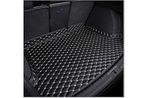 LIMINFACAI Auto PelleTappetini Bagagliaio per Jeep Avenger 2023-2024, Vasca Baule Impermeabile Antiscivolo AntiGraffio Protezione Interni Accessori,A/Black-Beige