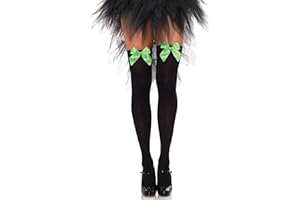 Leg Avenue Womens Satin Bow Accent Thigh Highs