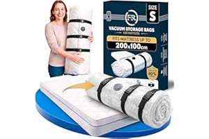 FiRiO Vakuumbeutel für Matratzen bis 200x100cm (Beutelgröße: 240x130cm) I Matratzen Vakuumbeutel für Schaumstoff-, Gel- & Latexmatratzen I Mattress Vacuum Bag I Vakuumbeutel Matratze vakuumieren
