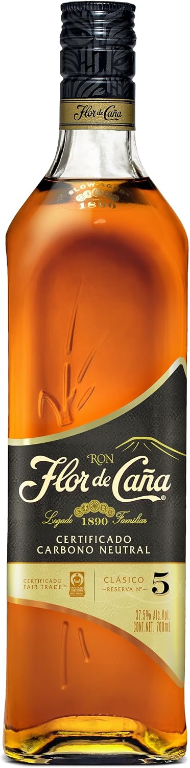 Ron Flor de Caña 5 años, 1 botella 70 cl