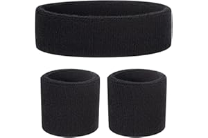 ONUPGO Kinder Schweißbänder Stirnband Armband Set – Athletisches Baumwollschweißband für Sport (1 Stirnband + 2 Armbänder)