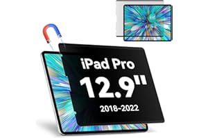 ‎PROTESCREEN Magnetischer Blickschutzfilter Kompatibel Mit iPad Pro 12.9 Zoll (2022 M2/2021/2020/2018), Abnehmbar Anti Glare Blaulicht Privacy Screen Displayschutz Sichtschutz Bubble-Free Wiederverwendbarer
