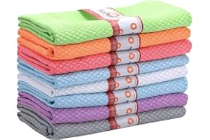 Aoliandatong Microfiber Cleaning Cloth, 8 Pack Fish Scale Reusable Absorbent Polishing Lint Free Cleaning Cloths Nanoscale Cloth for Home, Kitchen, 30 x 40cm