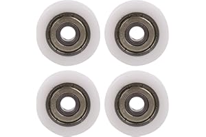 CNBTR 4 piezas 6x26x8mm plana recubierto de plástico sellado rodamiento de acero 626ZZ guía polea carril rodamiento de bolas rueda blanca