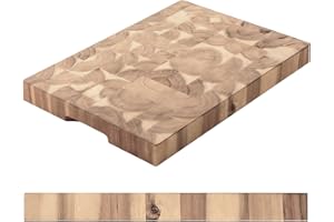 Casa Vivente Tagliere in Legno Massiccio con Impugnature Laterali, Accessori di Design per Intenditori, Utensili Decorativi da Cucina