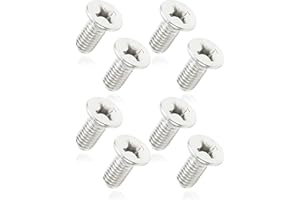 Flaconi 8pcs Brake Disc Rotor Screws,Automotive Brake Disc Screws,Car Accessories Brake Rotor Retaining Screw Replacement,Stainless Steel Rotor Brake Disc Retaining Screw Set,Replace #93600-06014-0H