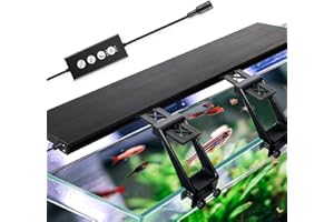 ‎NIKEEYEN 22W Clip-on Aquarium LED Beleuchtung, 24/7 Modus Aquarium Lampe mit Timer, Dimmbare Wasserdicht Aquarium Licht für Wasserpflanzen und Fische