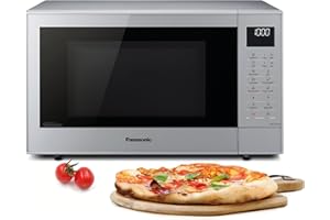 ‎PANASONIC Panasonic NN-CT57JMGPG Mikrowelle (1000 Watt, mit Grill und Heißluft, Inverter Mikrowelle, 27 Liter, geringe Bautiefe) Silber