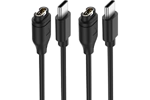 2-pack USB C laddningskabel för Garmin klocka laddningskabel Fenix 5 5S 5X Plus 6 6S 6X Pro 7 7S 7X, Forerunner 745 935 945 4