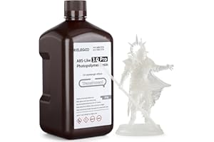 ELEGOO ABS-Like Resin 3.0 Pro, Resina Fotopolimerica per Stampa 3D ad Alta Resistenza ai Graffi, Resina UV 405nm per Stampanti MSLA/DLP/LCD Polimerizzazione Rapida Alta precisione, Trasparente 2000g