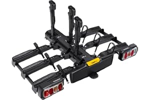 GO BIKER TAGLE E-VELOQ 3 Portabicicletas para 3 Bicicletas Eléctricas - Basculante - Antirrobo - Rápida Instalación - Diseño Compacto - Soporta 30kg por Carril