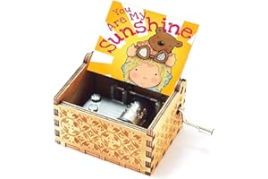 Evelure Carillon in Legno You Are My Sunshine, Pure Hand-Classical Sei Il Mio Sole Music Box Hand-Wooden Music Box Artigianato in Legno creativi I Migliori Regali (G)