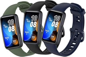 MIJOBS 3PCS Correas Compatibles con Huawei Band 8/9/10 Correa de Repuesto Accesorios para Relojes Inteligentes Sport Pulsera de Silicona para Reloj de Liberación Rápida