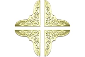 YUTOU 40 Stück Retro Buchecken Eckenschutz Metall Buch Corner Protectors Schutzecke Kantendekor für Bücher Metall Buch Eckenschützer Metall Buch Scrapbook Album Ecke Dekorative (Gold)