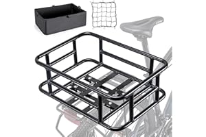 CXWXC Cesta de Bicicleta Trasera con Red de Carga y Forro Grueso para Bicicleta, Bolsa Gruesa para Bicicleta, Bicicleta eléctrica