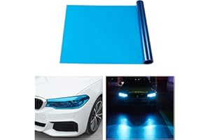 TOMALL 200 x 30 cm Película de vinilo de para faros delanteros de automóviles, tinte de lámpara antiniebla, autoadhesivo, adhesivo deportivo para reequipamiento de automóviles(azul marino)