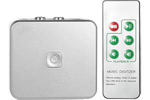 CICIGLOW Cassette de Captura de Audio, Convertidor de Grabadora de CD MP3, Digitalizador de Música Compacto con Partición Automática de Canciones, Conversión de MP3, Reproducción y
